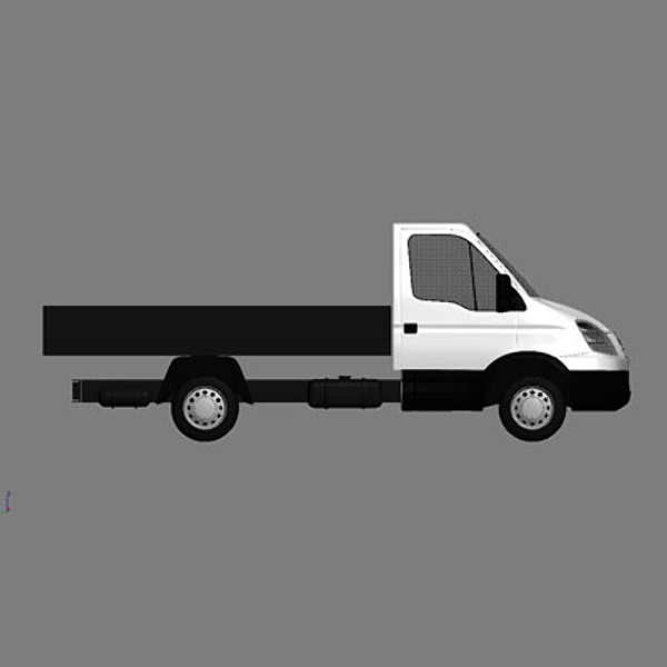 3d iveco van semi - model - Iveco Van with semi - trailer by aldaris81